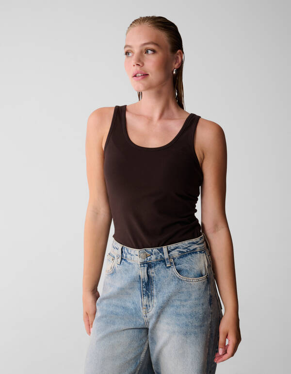 Basis Tanktop Braun SHOEBY WOMEN