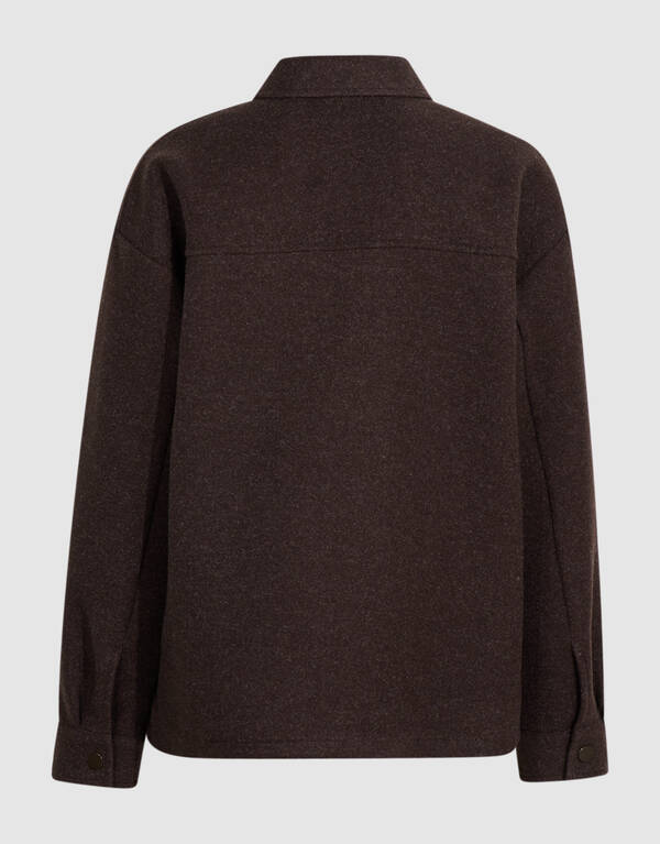 Overshirt aus Filz Dunkelbraun SHOEBY BOYS