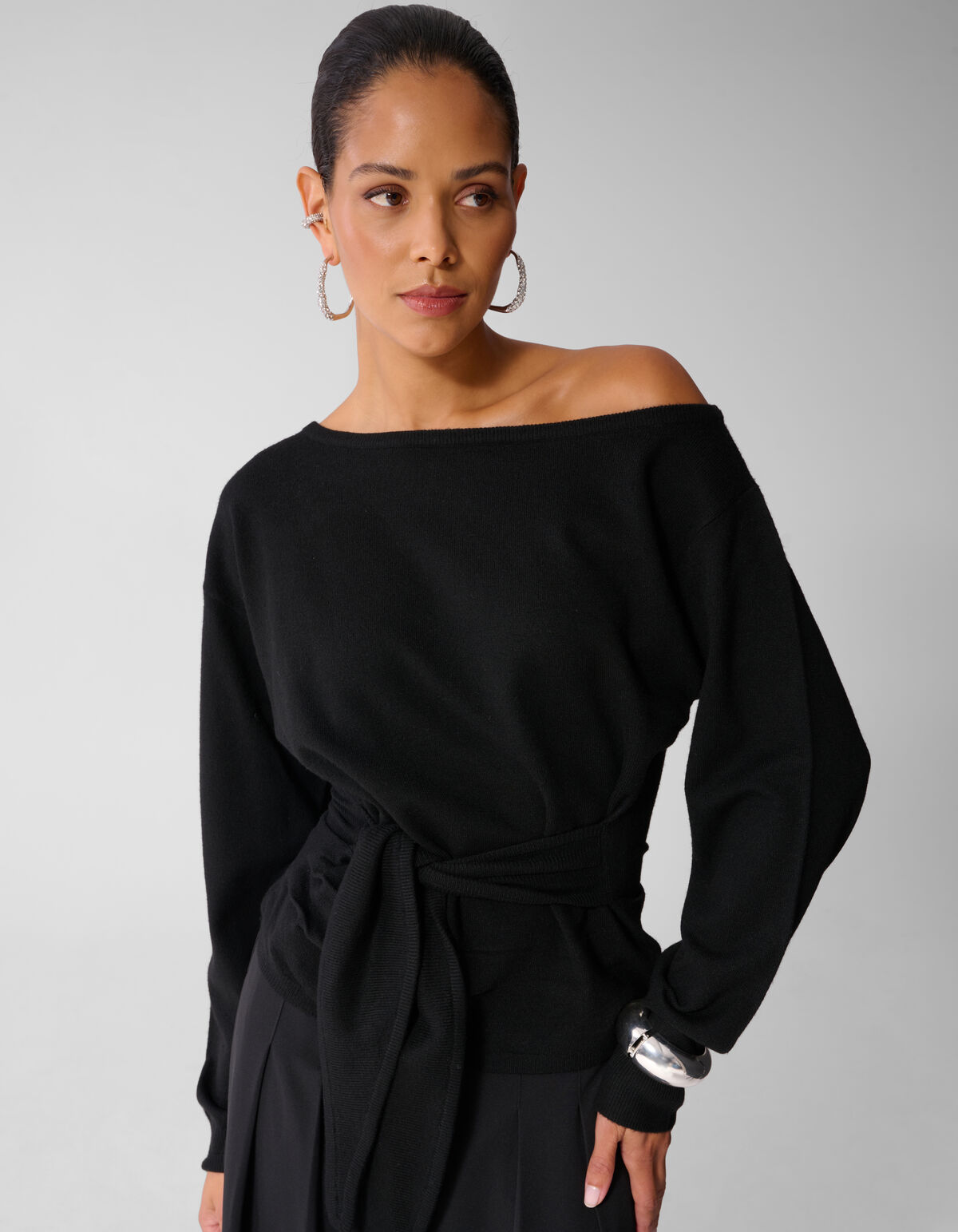 Scarf Strickpullover Schwarz SHOEBY WOMEN