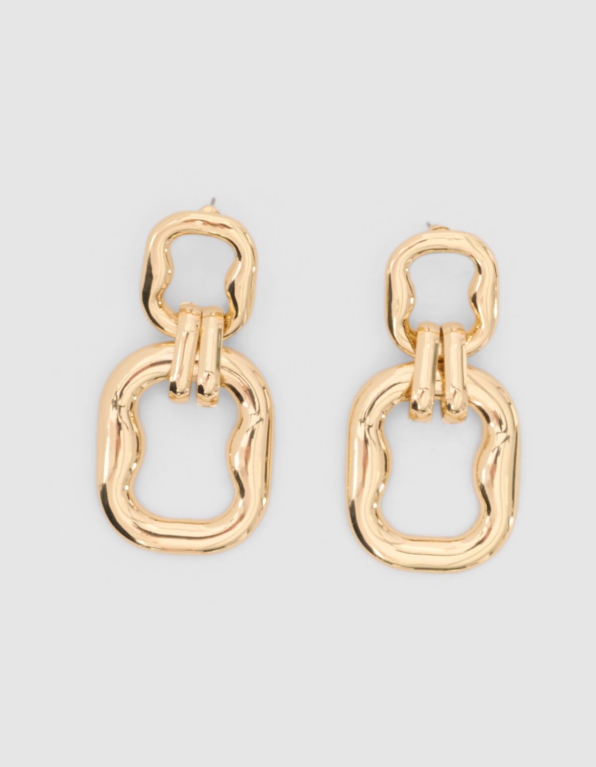 Doppelt quadratische Ohrringe Gold SHOEBY ACCESSOIRES