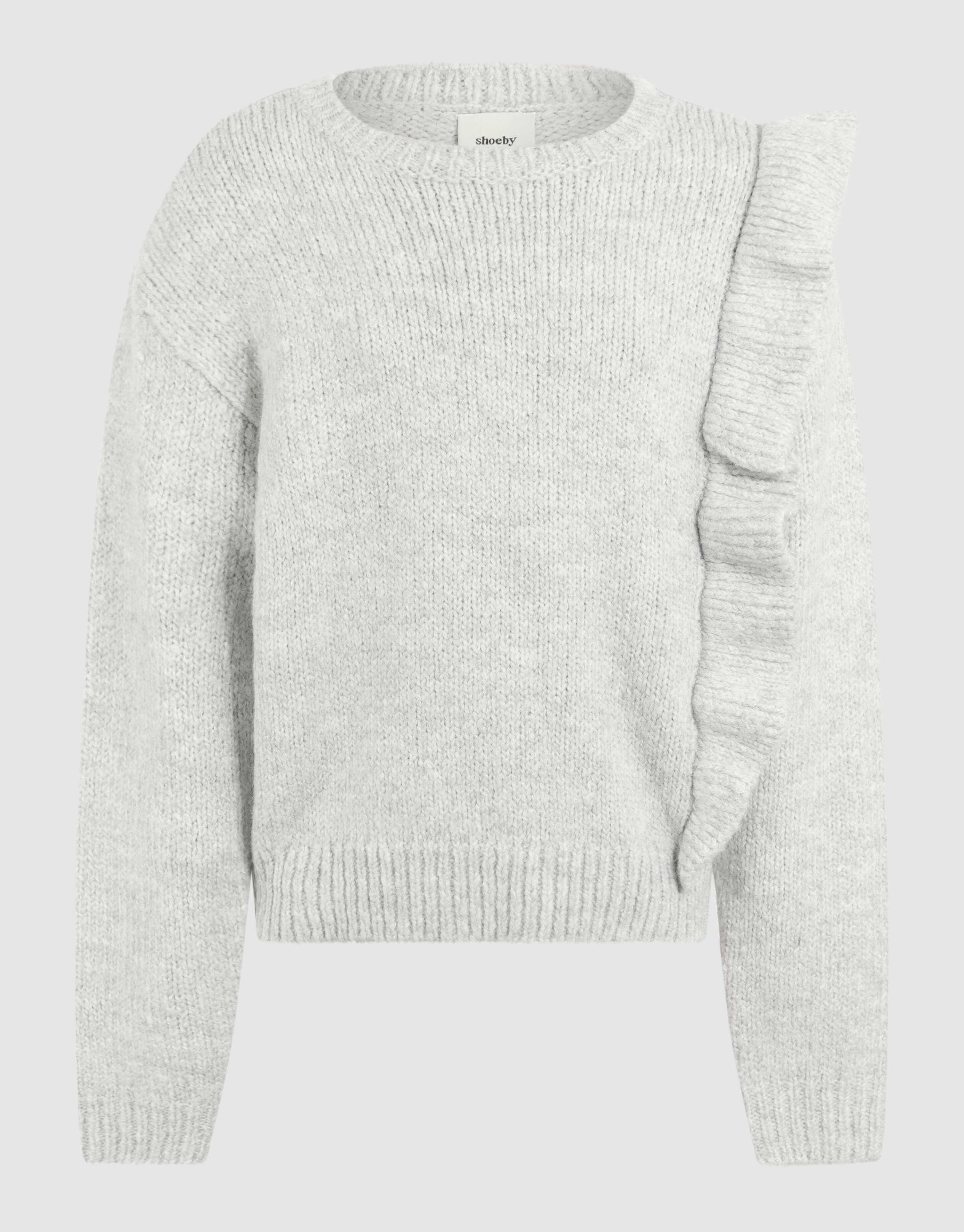 Rüsch Pullover Hellgrau SHOEBY GIRLS