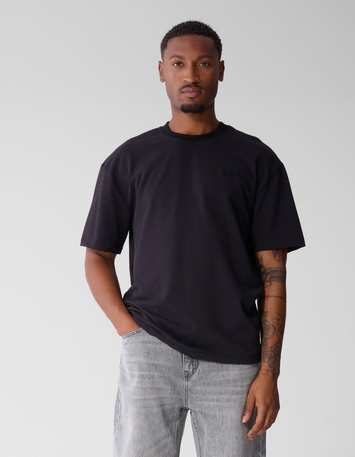 Honeycomb T-Shirt Lila SHOEBY MEN