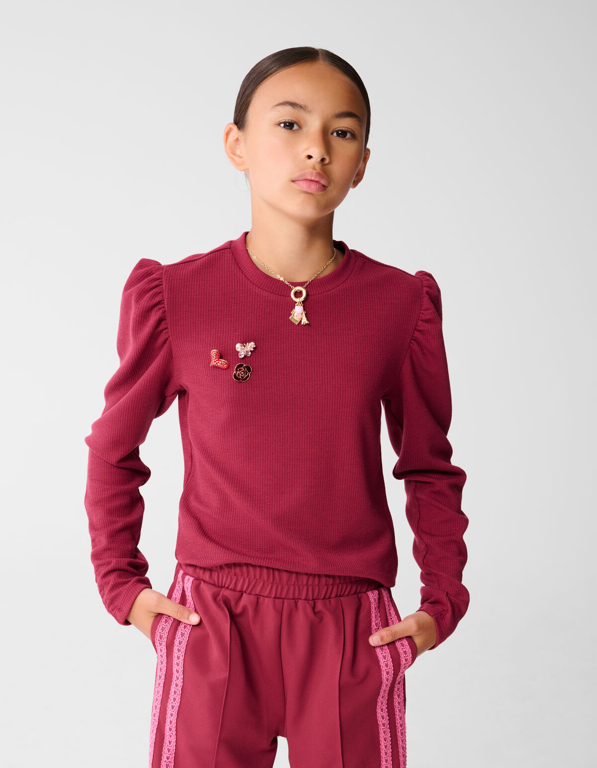 Puff Top Dunkelrot SHOEBY GIRLS