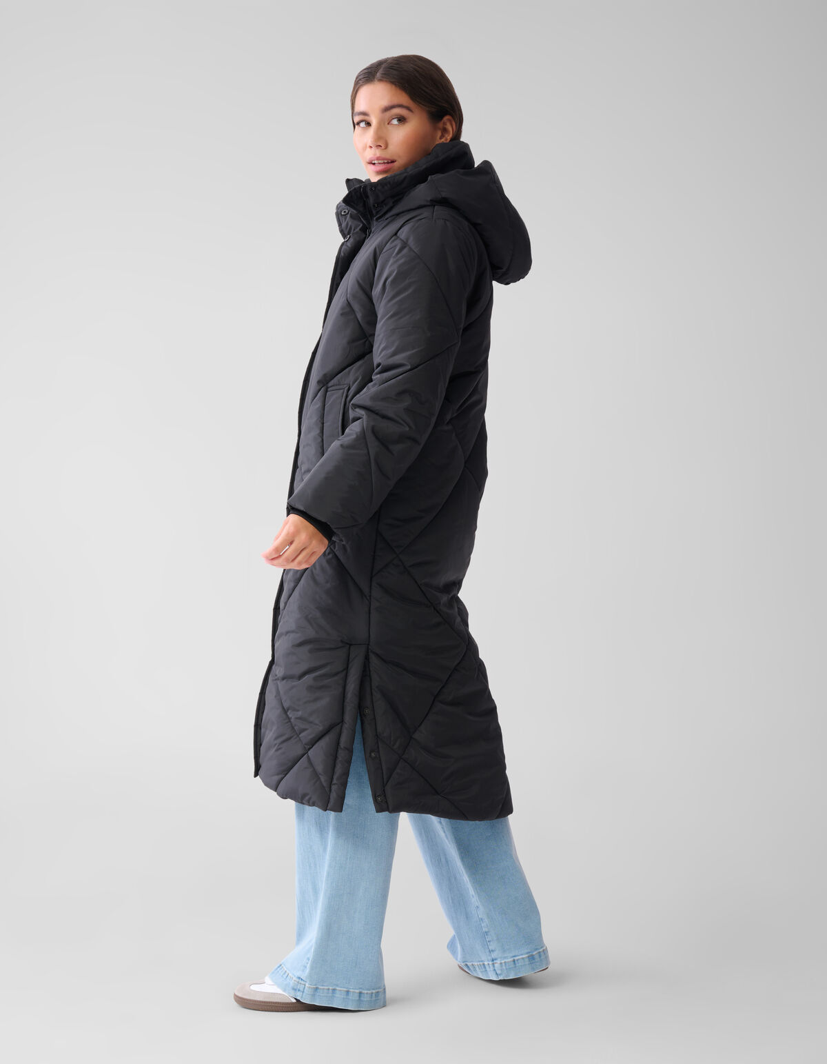 Lange Pufferjacke Schwarz SHOEBY WOMEN