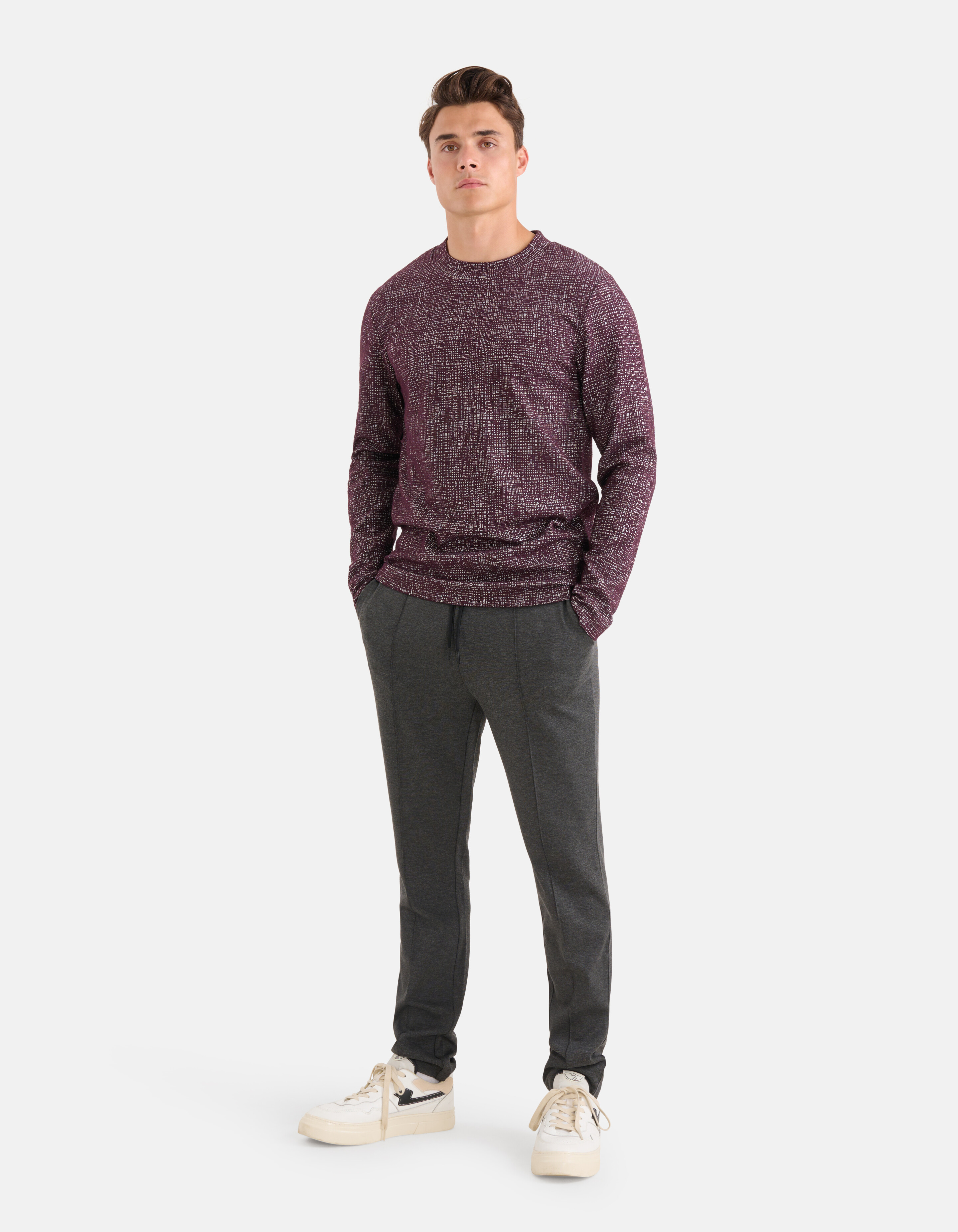 Grafik-T-Shirt Bordeaux SHOEBY MEN