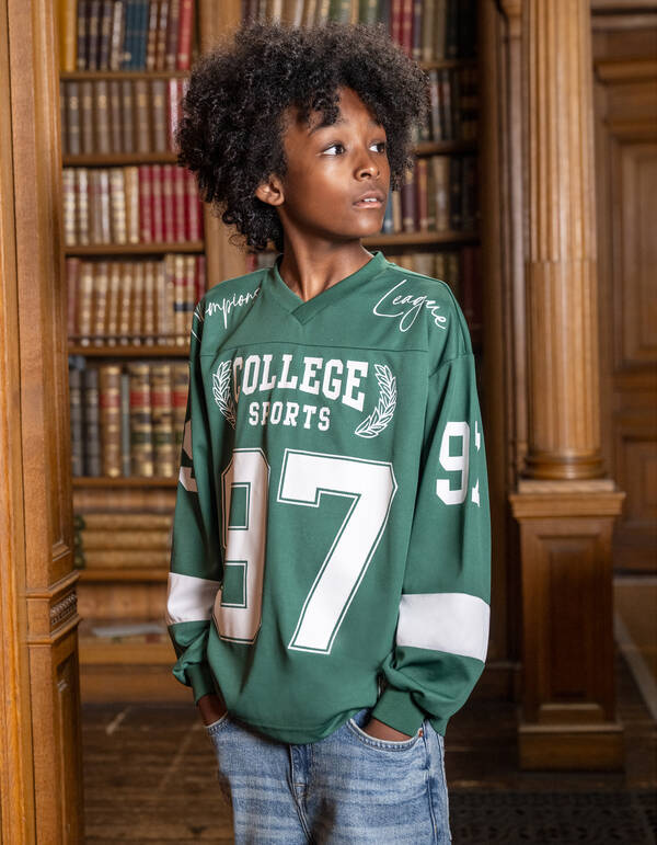 Baseball-Shirt Dunkelgrün Shoeby X Vingino SHOEBY BOYS