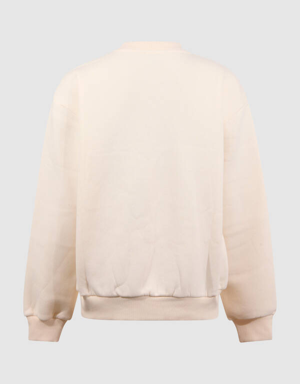 Pullover mit glitzerndem Artwork in Off White SHOEBY GIRLS