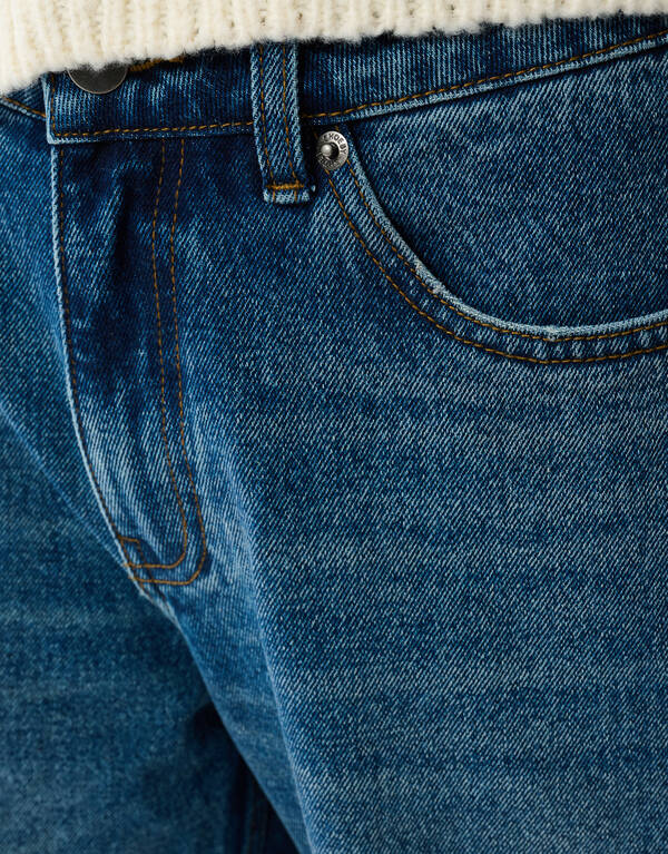 Weit geschnittene Jeans Extra Lang Dunkelblau SHOEBY WOMEN