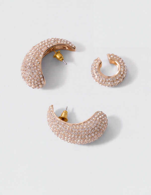 Pointy Strass Ohrring Set Gold SHOEBY ACCESSOIRES