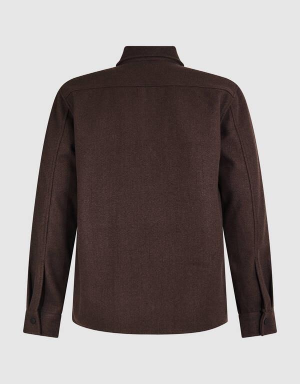 Soft Zip Overshirt Dunkelbraun SHOEBY MEN