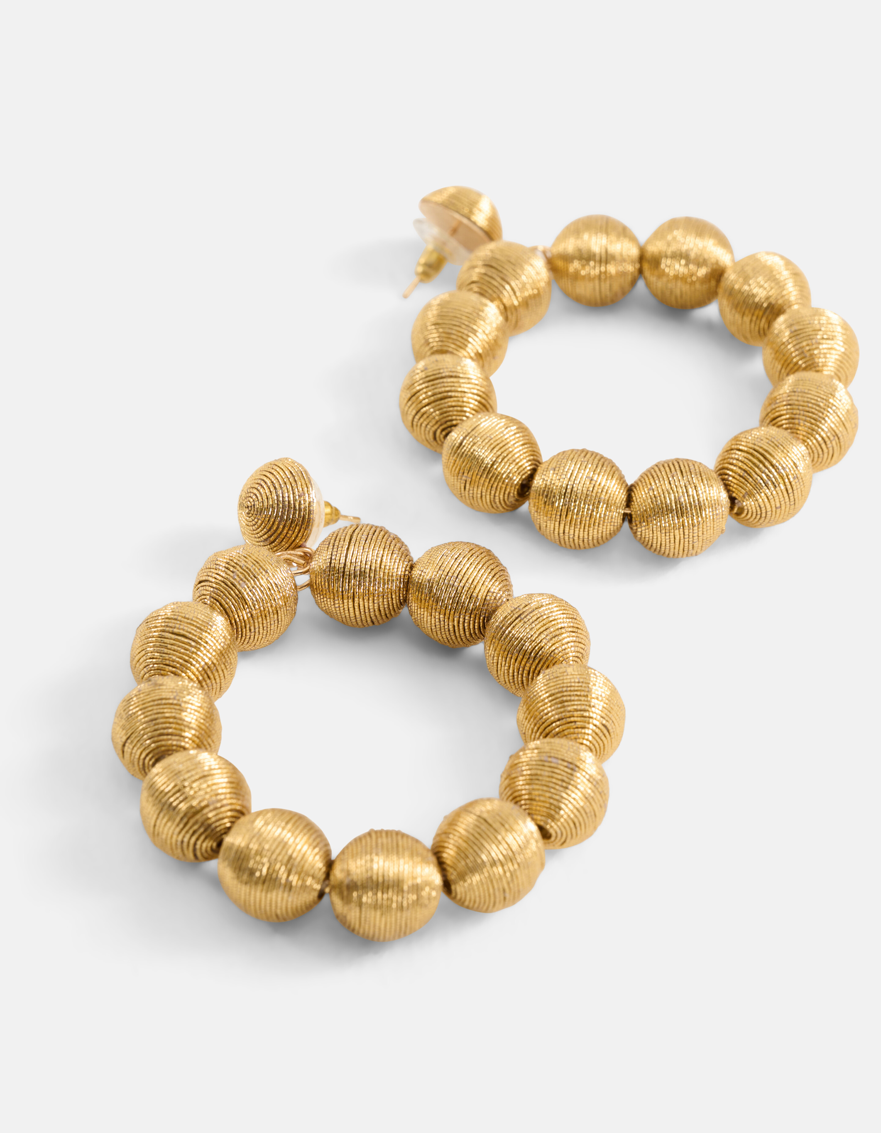 Stoff Punkt Ohrringe Gold SHOEBY ACCESSOIRES