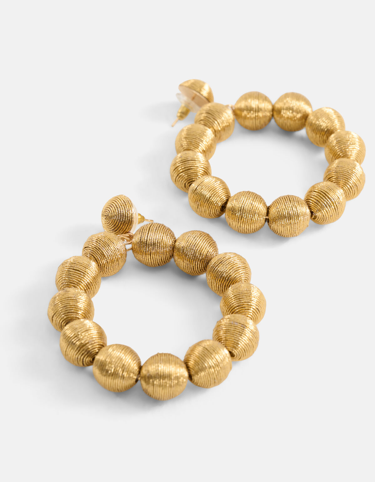 Stoff Punkt Ohrringe Gold SHOEBY ACCESSOIRES