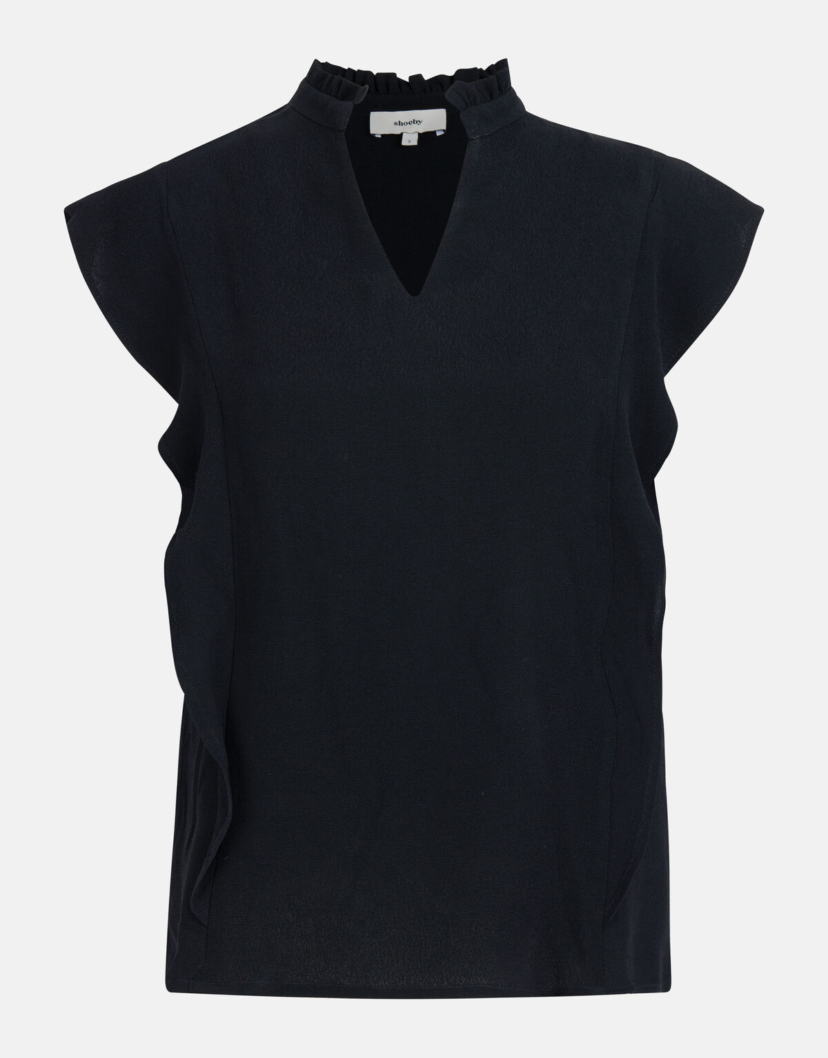 Rüschen-Top Schwarz SHOEBY WOMEN