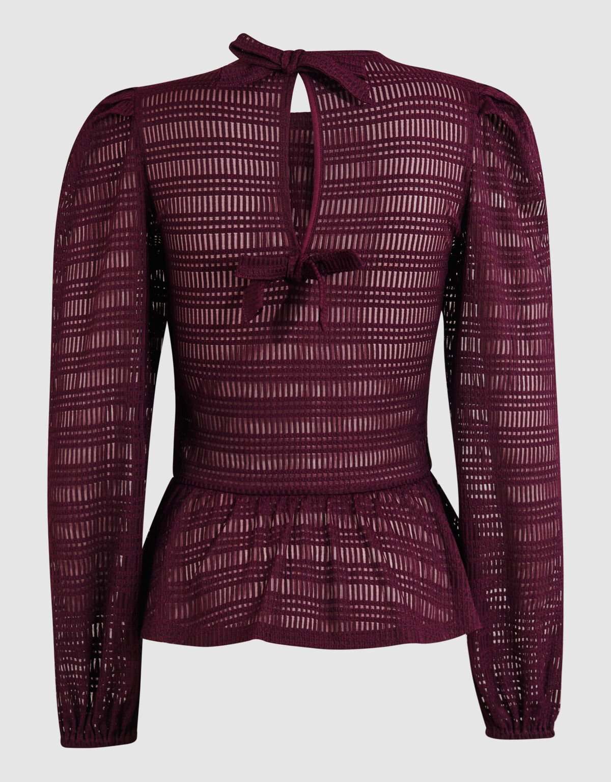 Bluse mit Mesh-Struktur, dunkelrot SHOEBY WOMEN