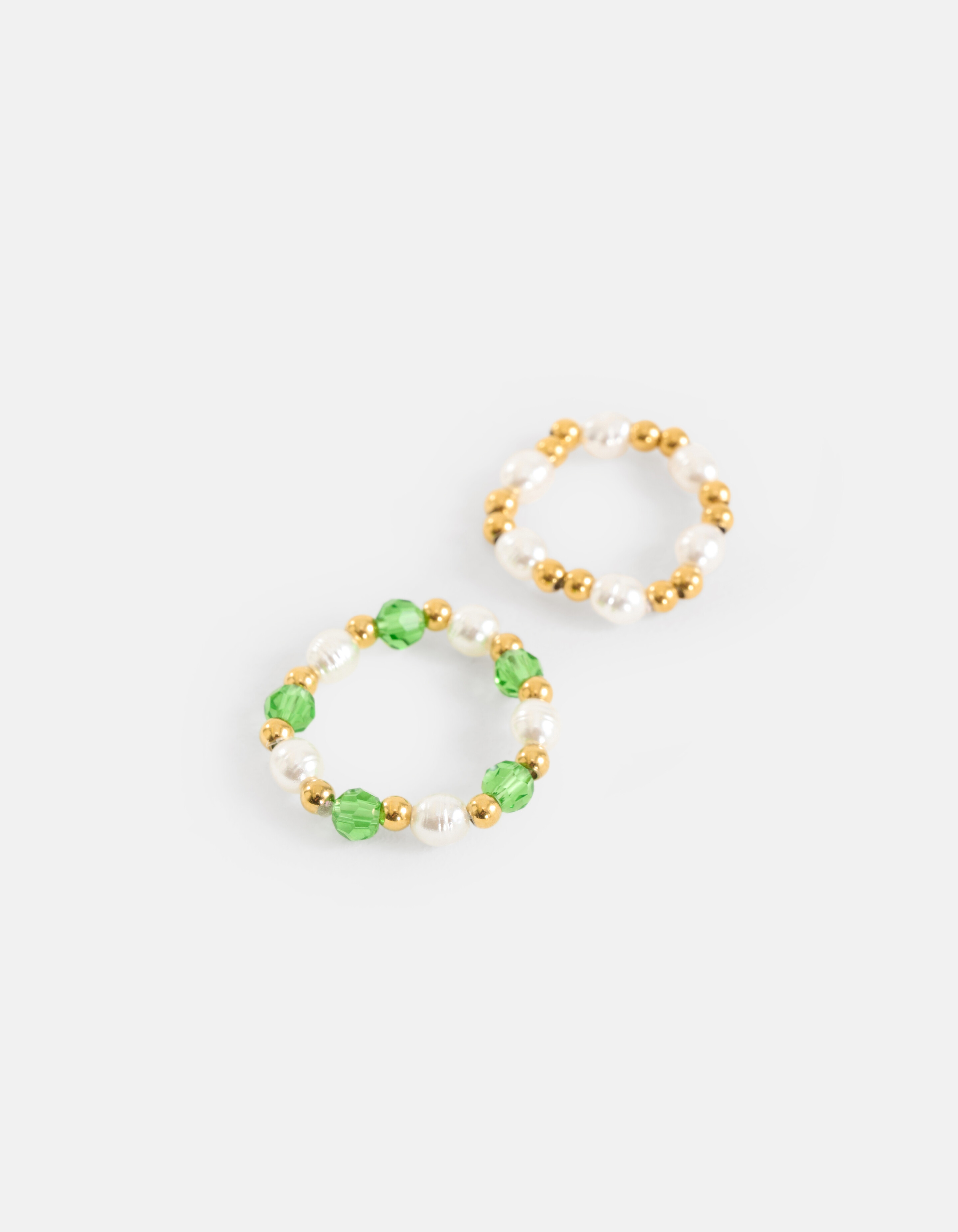 Perlenring Set Grün SHOEBY ACCESSOIRES