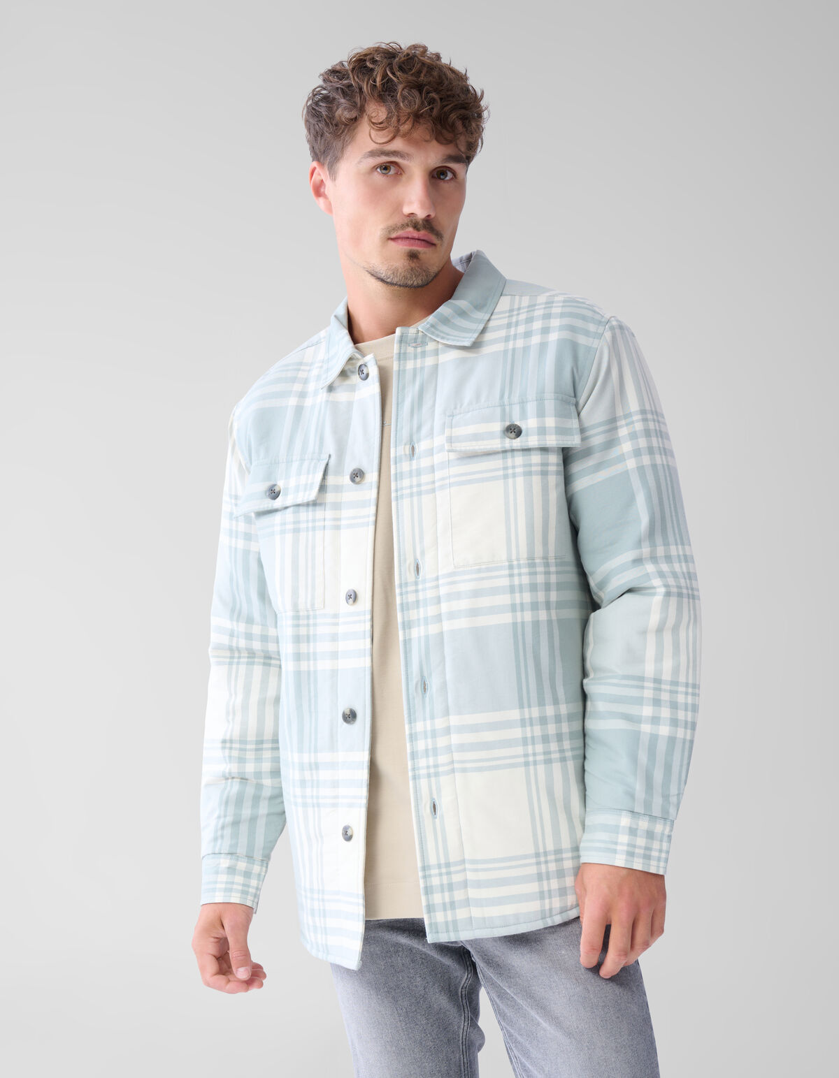 Weich gepolstertes &Uuml;berhemd Off White SHOEBY MEN