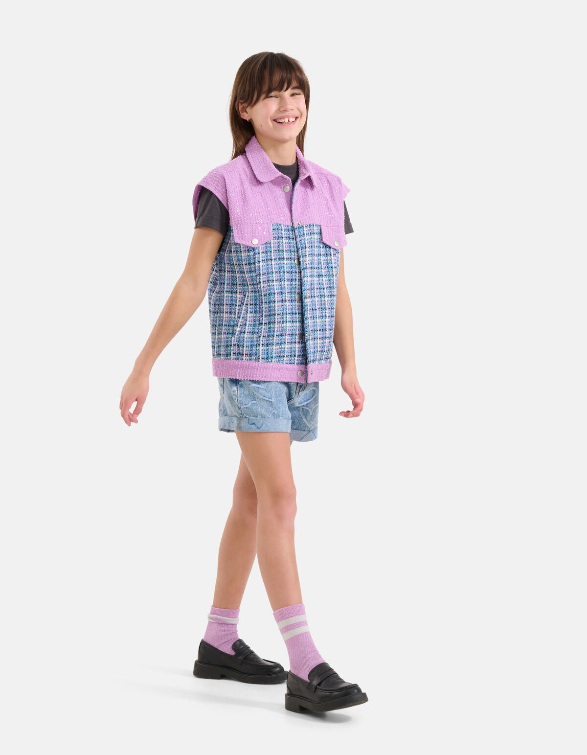 Artwork T-shirt Donkergrijs SHOEBY GIRLS