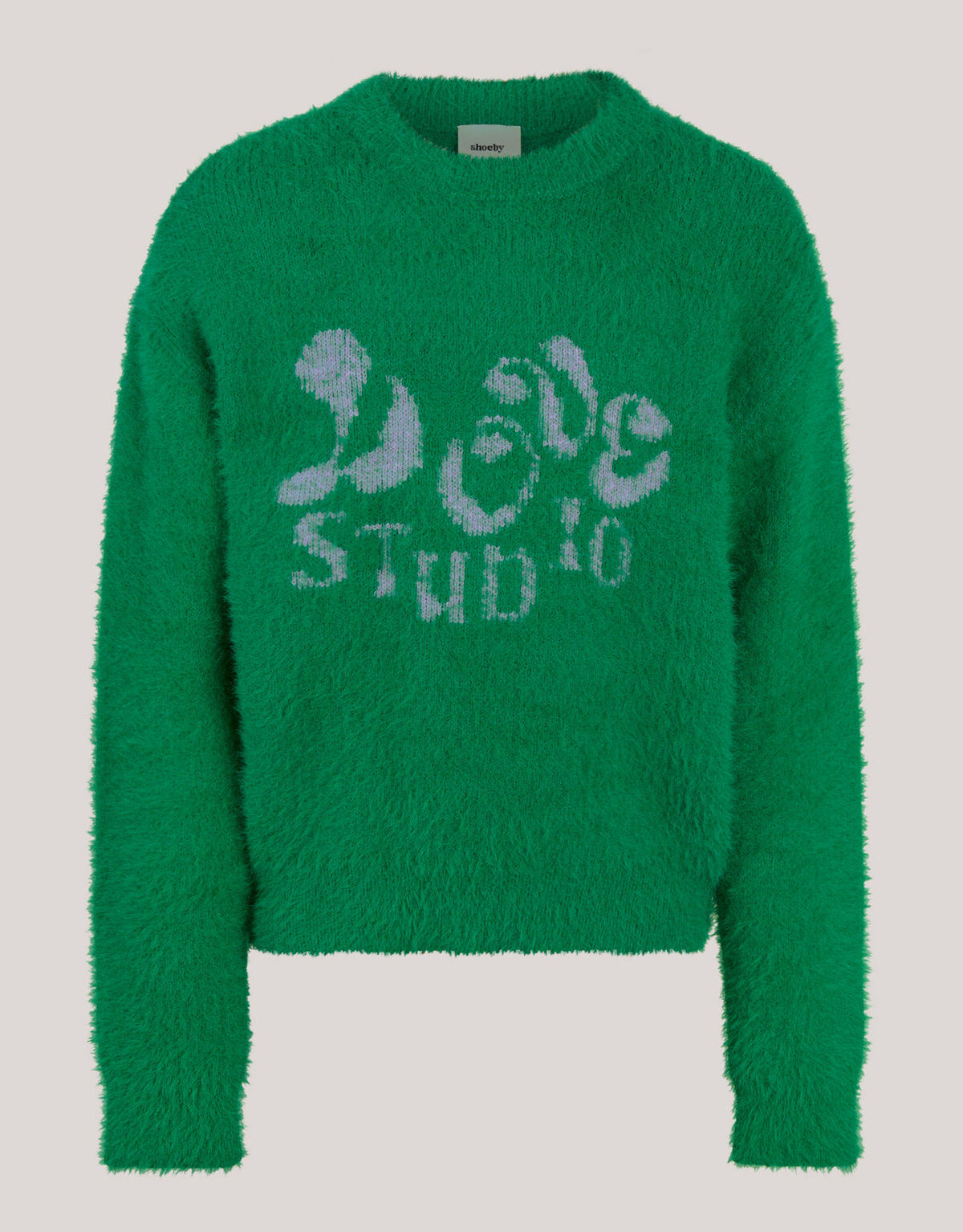 Haariger Strickpullover Gr&uuml;n SHOEBY GIRLS