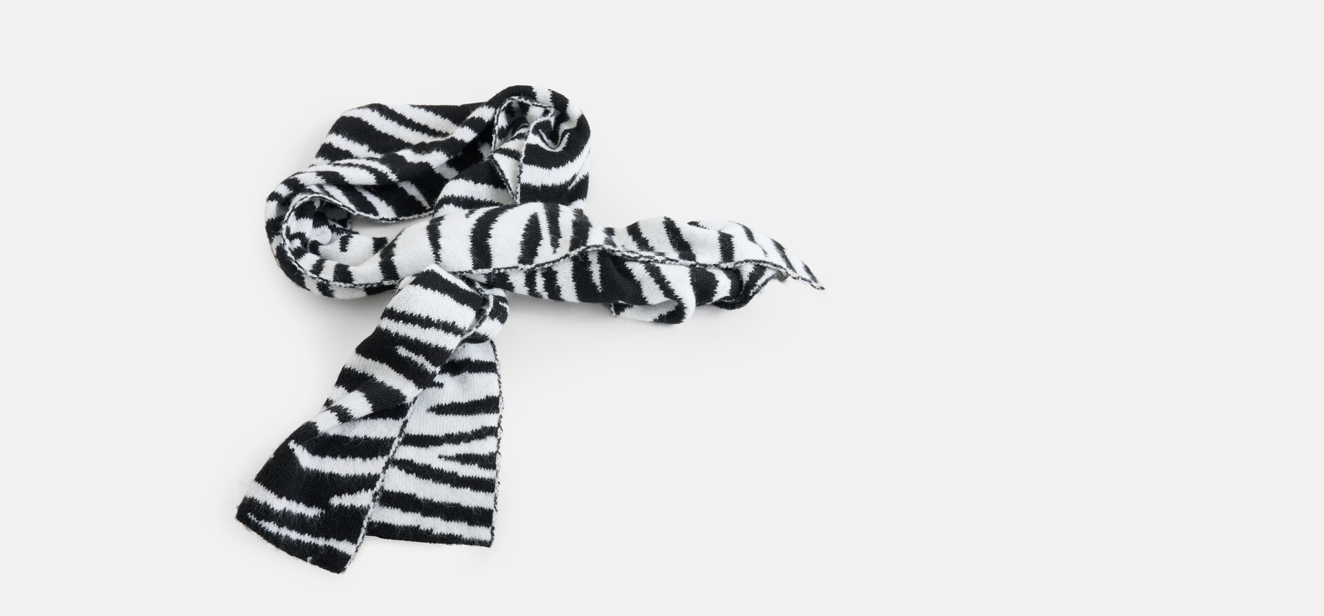 Zebraprint Sjaal Zwart/Wit SHOEBY ACCESSOIRES