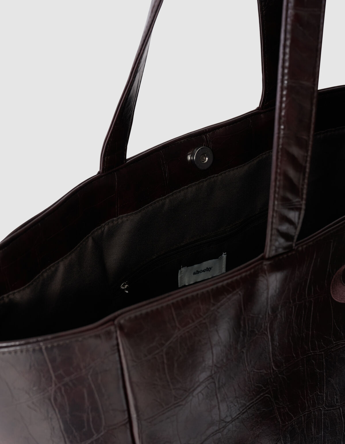 Croco Logo Shopper Schwarz SHOEBY ACCESSOIRES