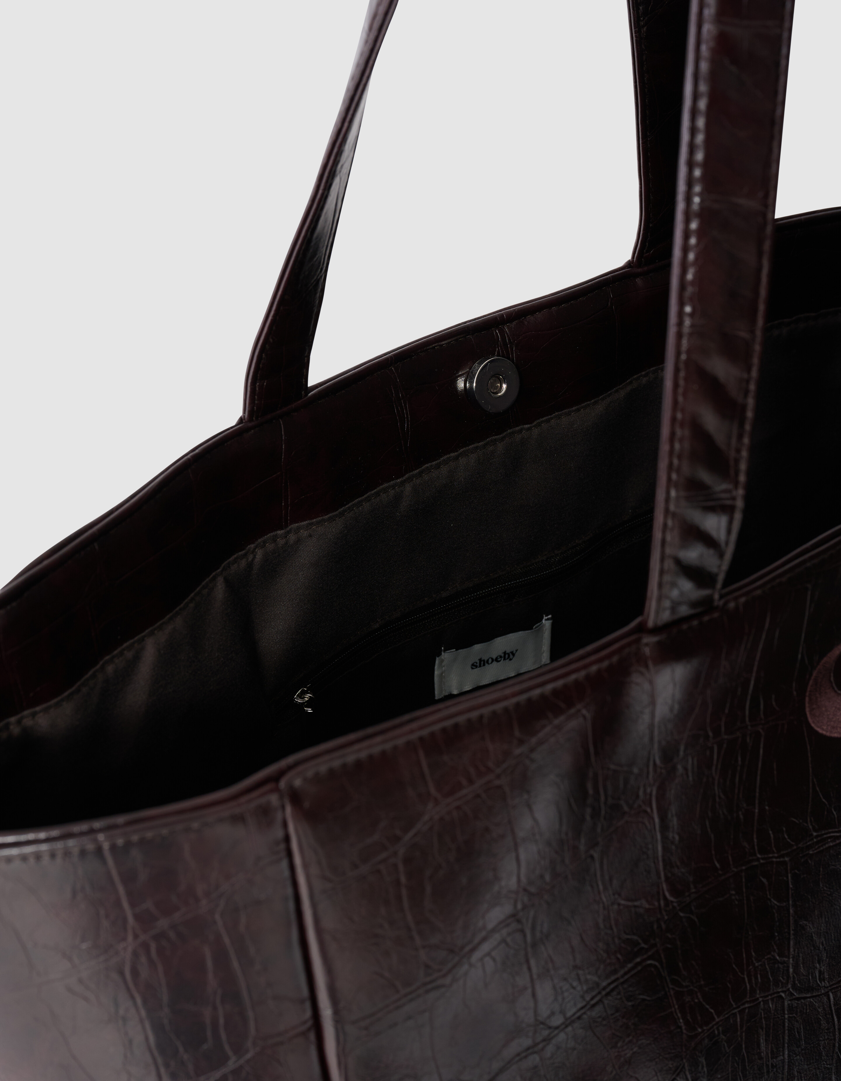 Croco Logo Shopper Schwarz SHOEBY ACCESSOIRES