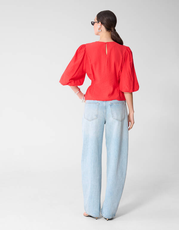 Rotes Smock Puff Top SHOEBY WOMEN