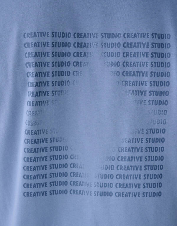 Text Artwork T-shirt Hellblau SHOEBY MEN