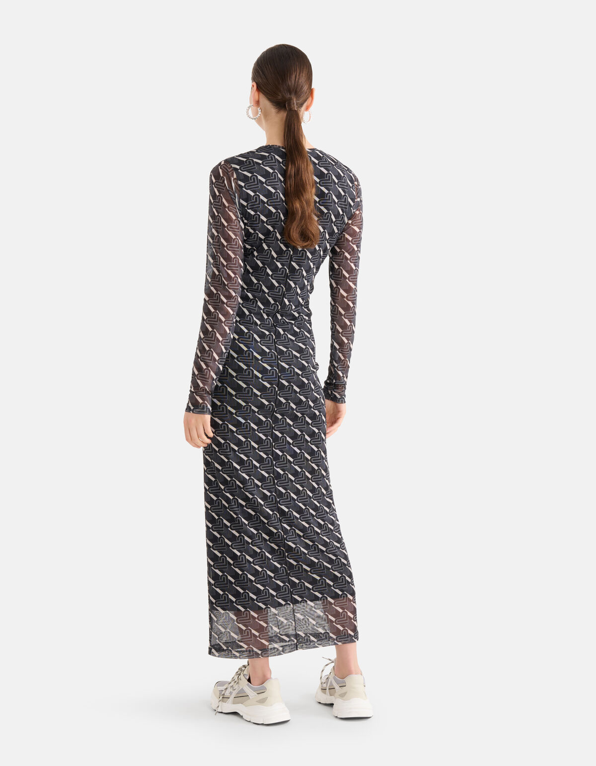 Mesh-Kleid Schwarz/Weiß SHOEBY WOMEN