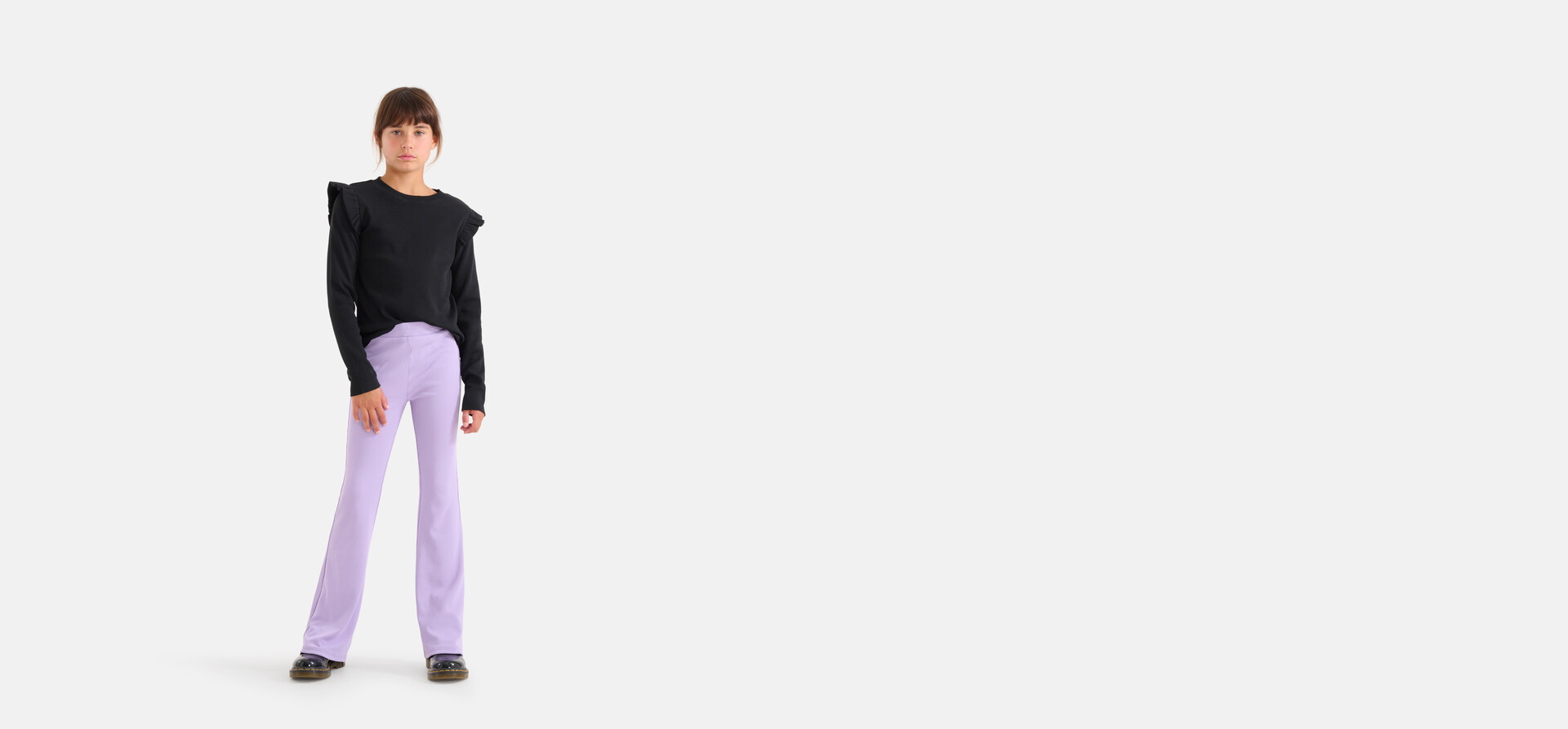 Rib Flared Legging Paars SHOEBY GIRLS