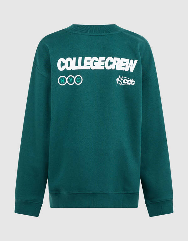 Oversized Fit Sweater Dunkelgr&uuml;n SHOEBY BOYS