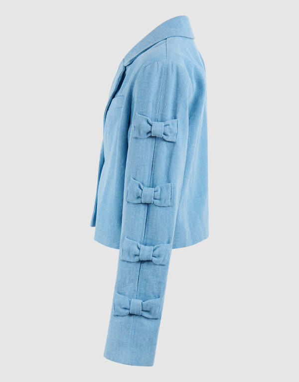 Gek&uuml;rzter Blazer mit Schleife Blau SHOEBY GIRLS