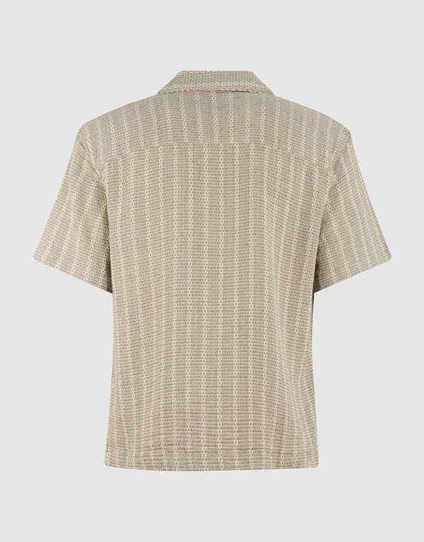 Gewebtes Streifen-Overshirt Hellgr&uuml;n SHOEBY MEN