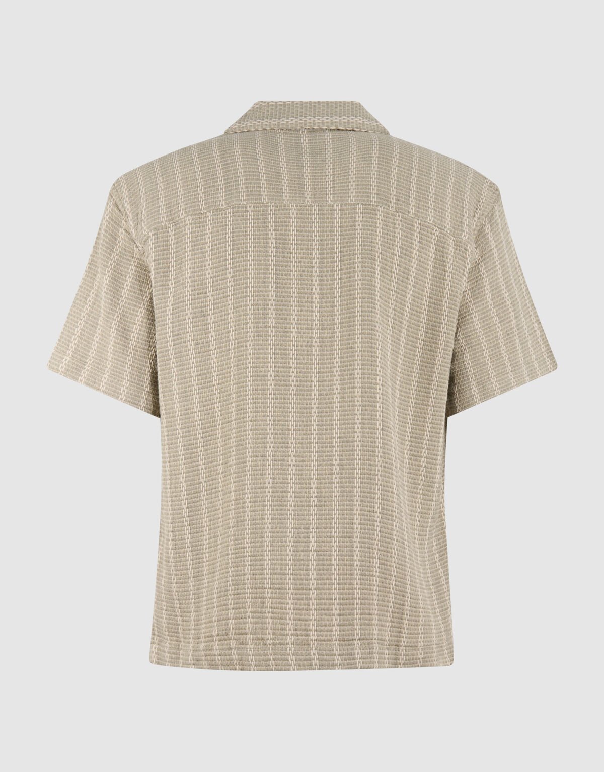 Gewebtes Streifen-Overshirt Hellgr&uuml;n SHOEBY MEN