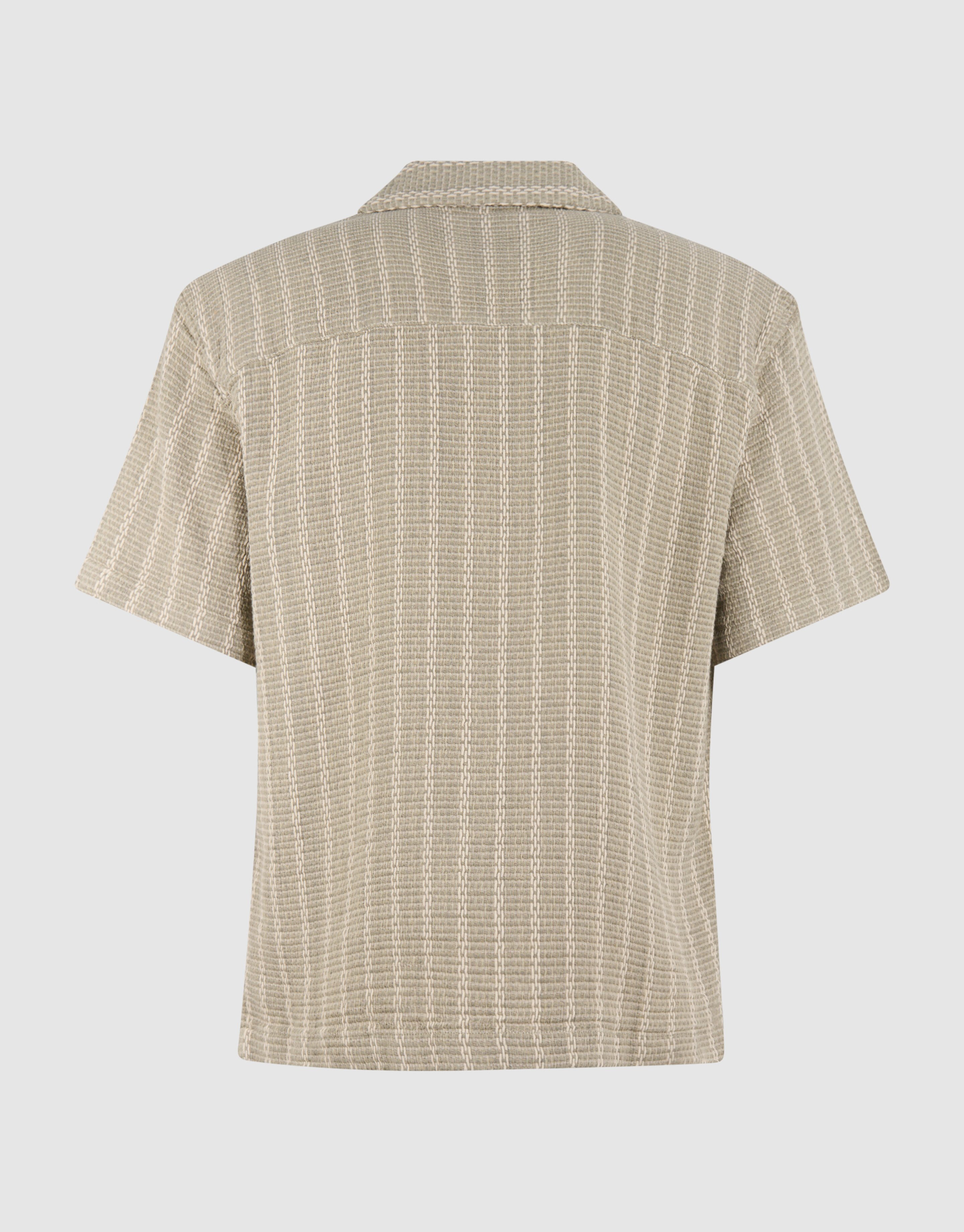 Gewebtes Streifen-Overshirt Hellgr&uuml;n SHOEBY MEN