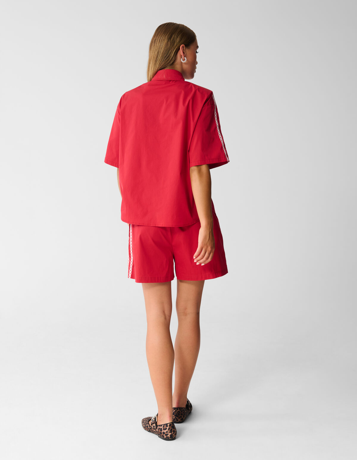 Sportliche Bluse in Übergröße Rot SHOEBY WOMEN