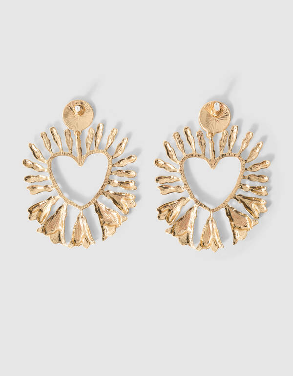 Flower Heart Oorbellen Goud SHOEBY ACCESSOIRES