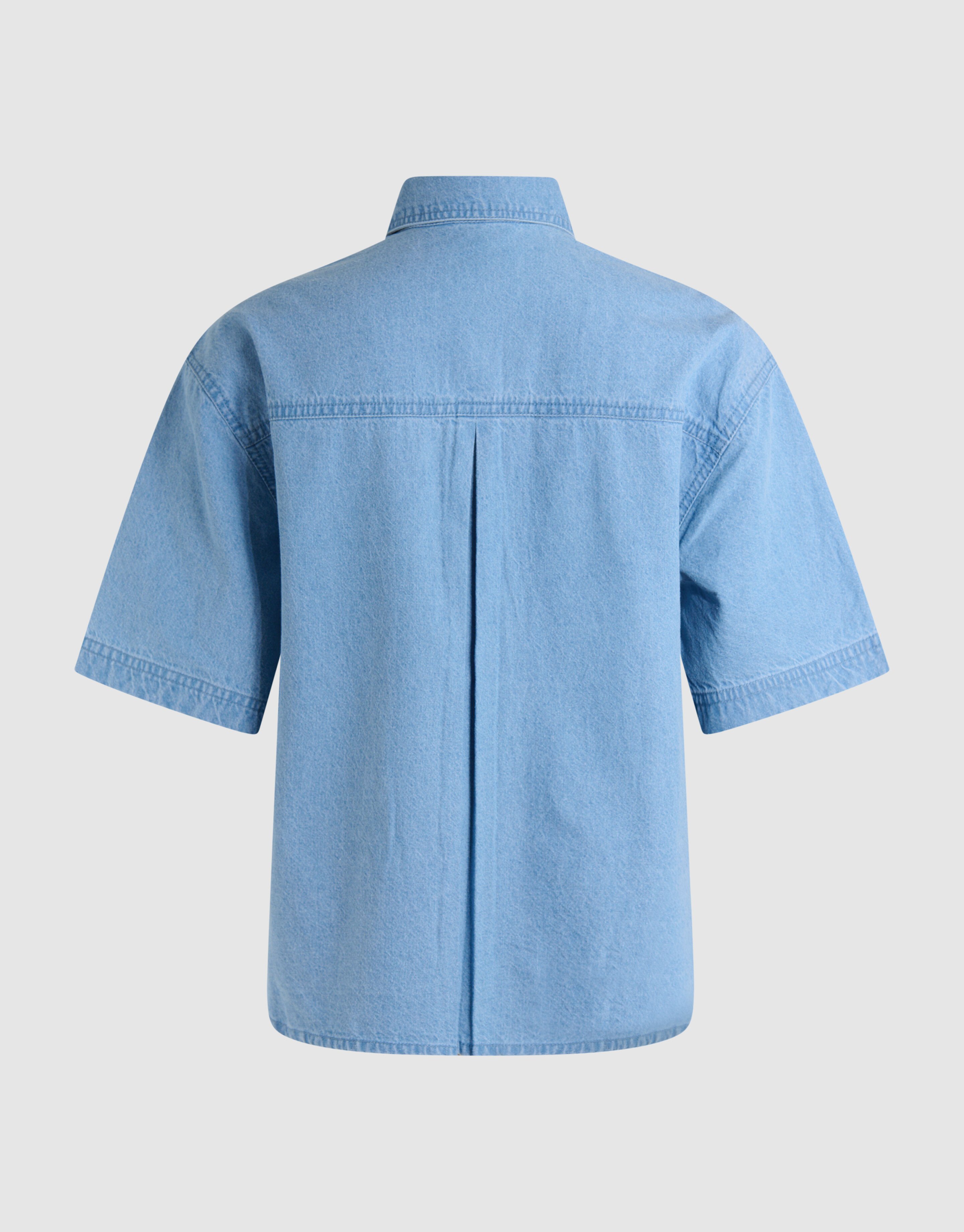 Übergroße Bluse aus Denim mit Pailletten Blau SHOEBY WOMEN