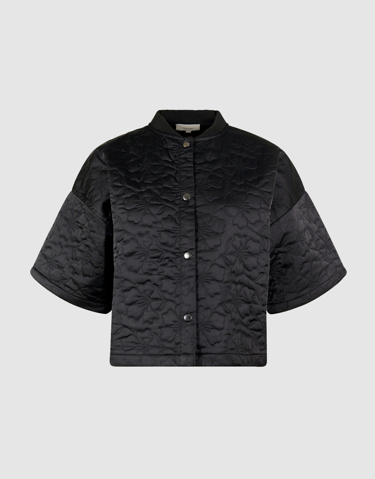 Kurz&auml;rmelige Bomberjacke mit Stickerei Schwarz SHOEBY WOMEN