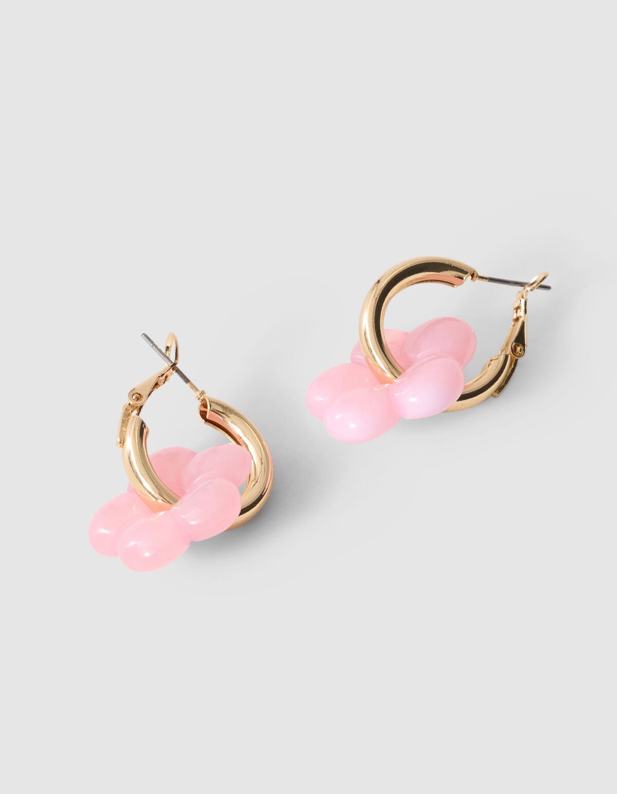 Blumenreifen Ohrringe Hellrosa SHOEBY ACCESSOIRES