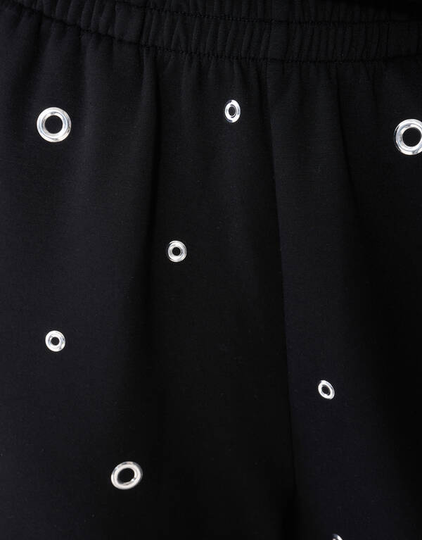 Eyelet Hose mit weitem Bein Schwarz SHOEBY WOMEN