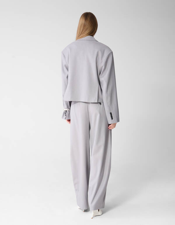 Pinstripe Barrel Fit Hose Hellgrau SHOEBY WOMEN