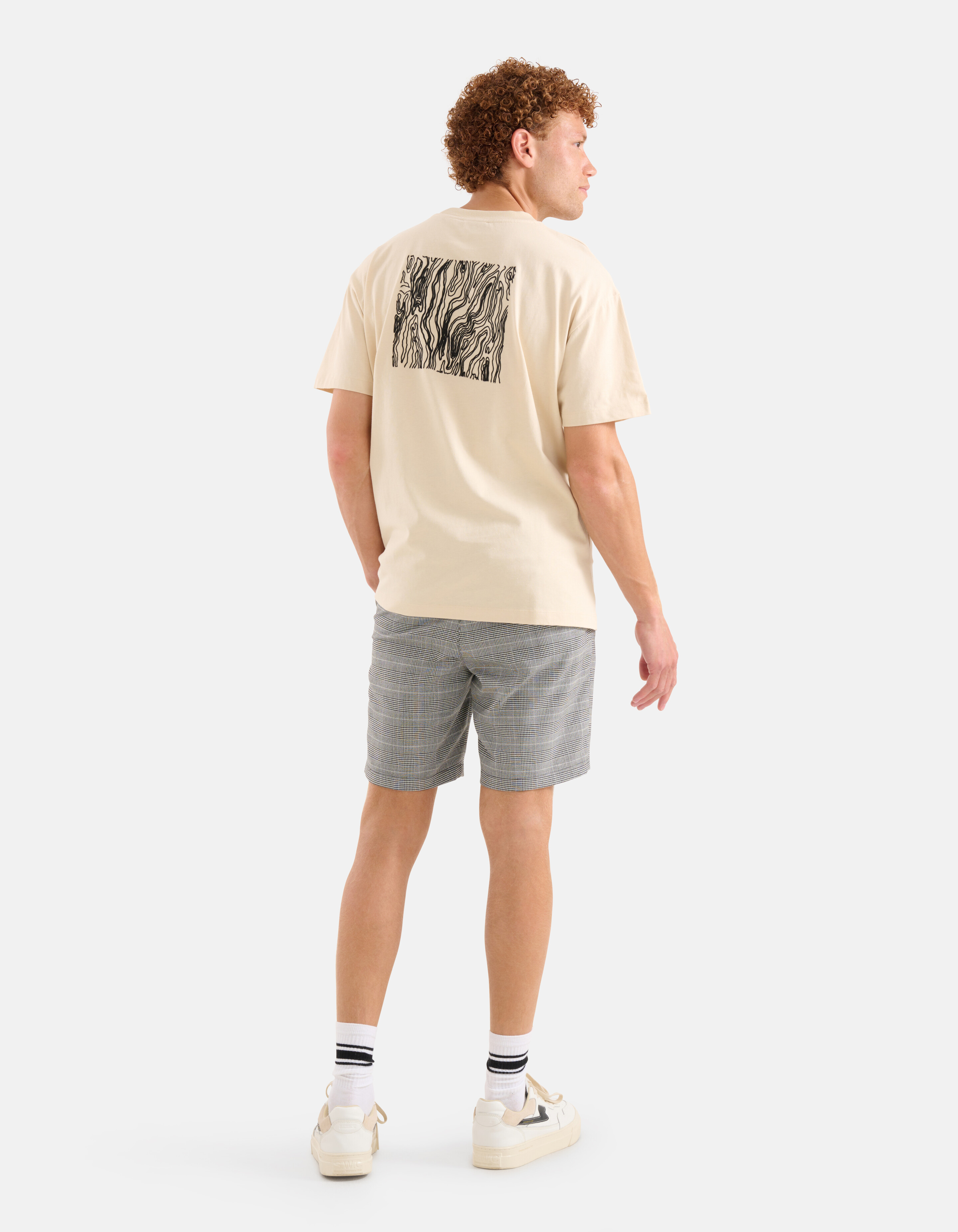 Stickerei-T-Shirt Beige SHOEBY MEN