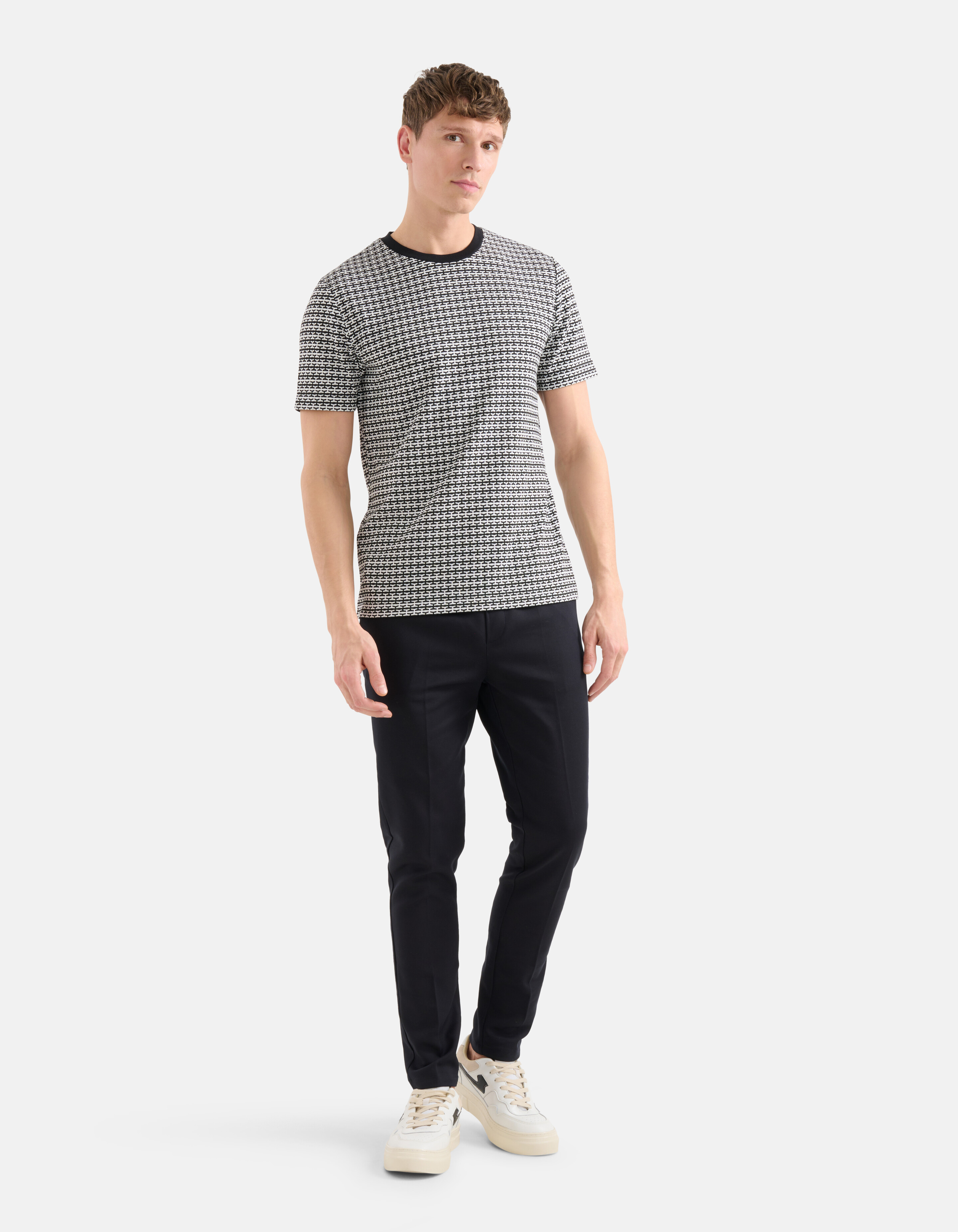 T-Shirt mit Druck Schwarz/Weiß SHOEBY MEN