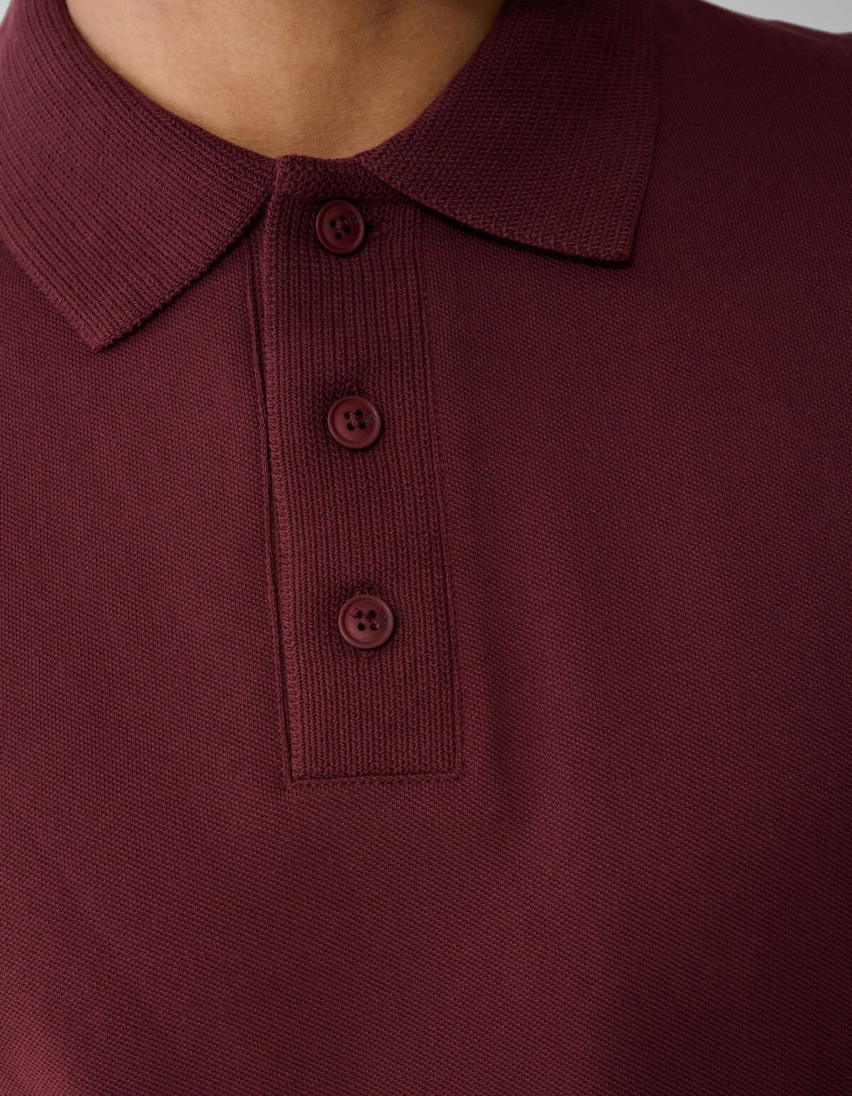 Strickpolo Dunkelrot SHOEBY MEN