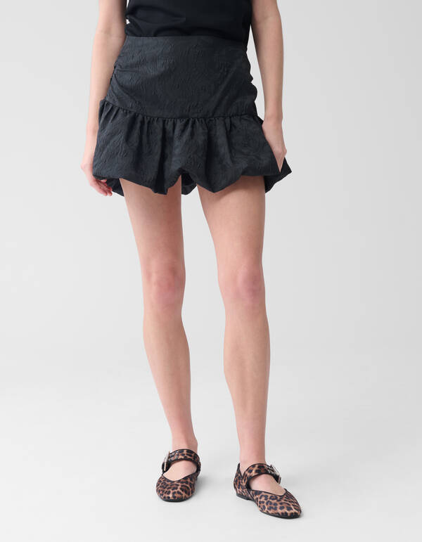 Jacquard-Minirock Schwarz SHOEBY WOMEN