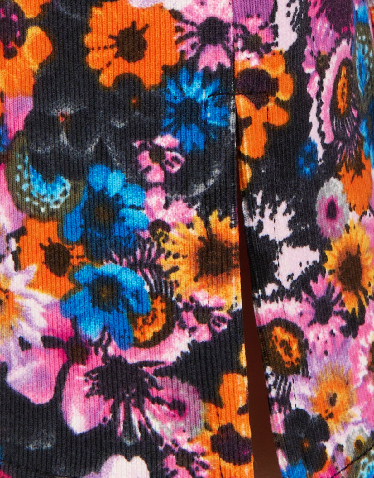 Ausgestellte Leggings mit Blumendruck aus Rippe SHOEBY GIRLS