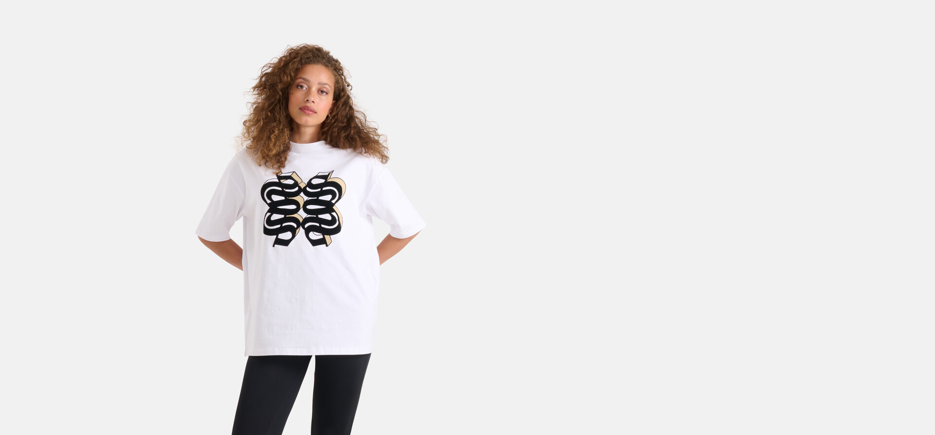 Samt Kunstwerk T-shirt Weiß SHOEBY WOMEN