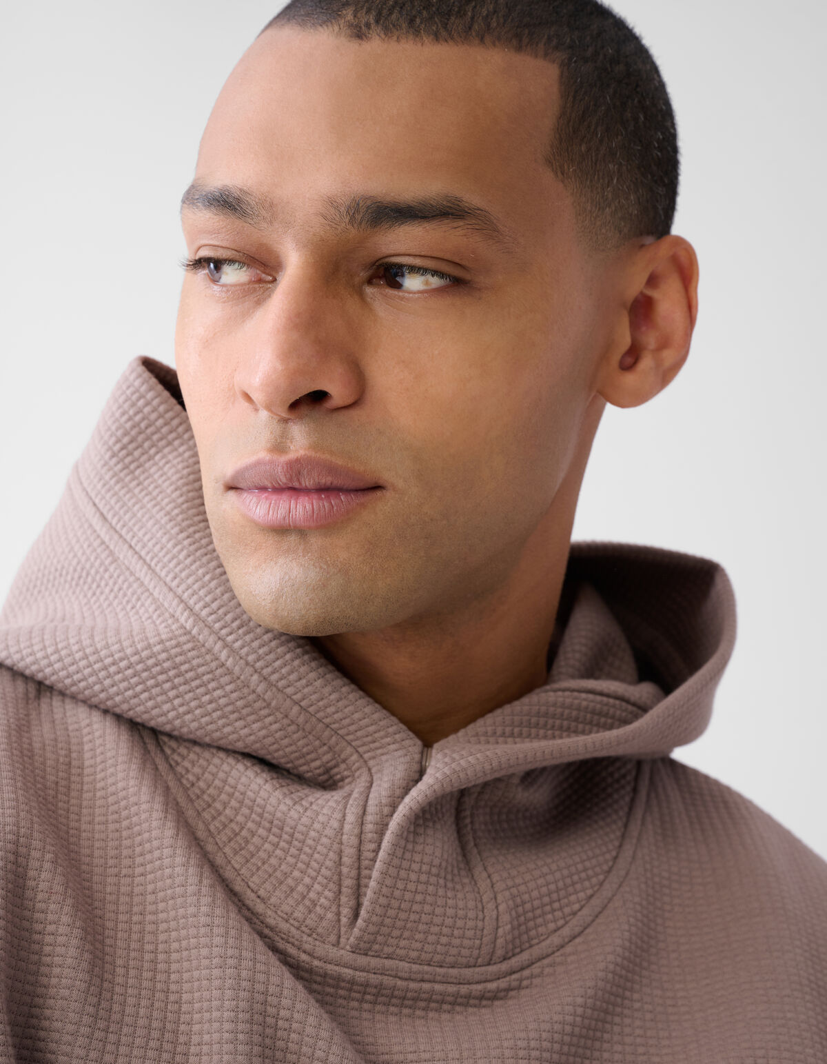 Jacquard Hoodie Hellbraun SHOEBY MEN