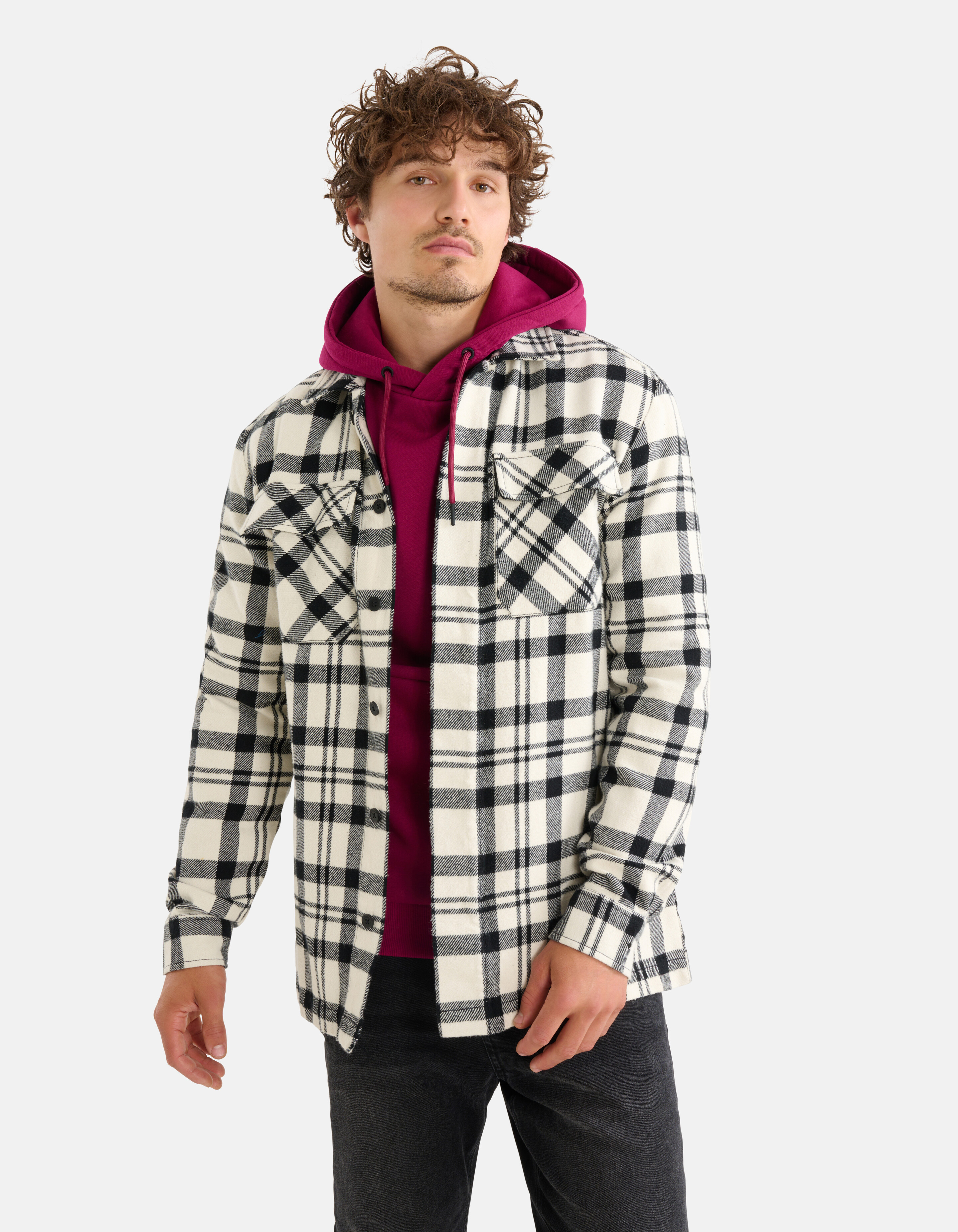 Grafik-Kapuzenpullover Bordeaux SHOEBY MEN