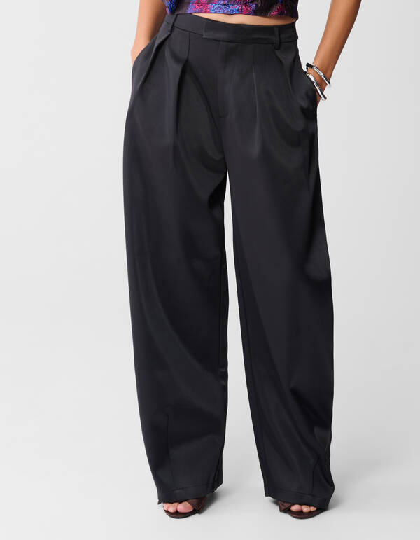 Heavy Satin Barrel Fit Hose Schwarz SHOEBY WOMEN